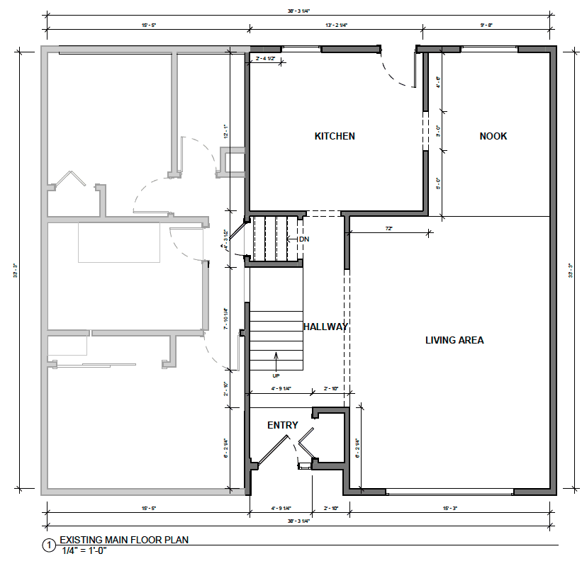 Kitchen Renovation Calgary Before/After Floorplan