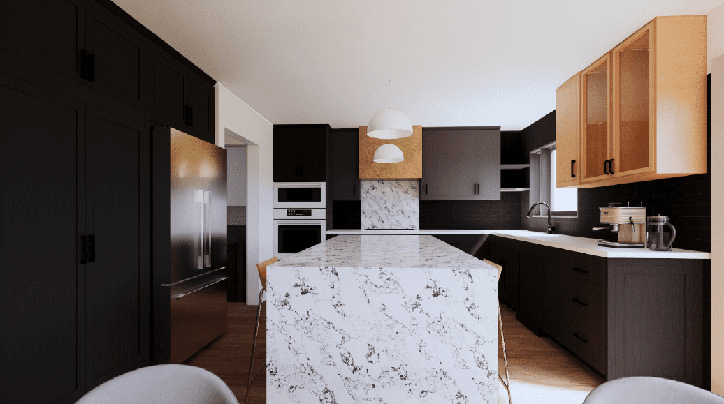 Haysboro Kitchen Renovation Calgary Renders 